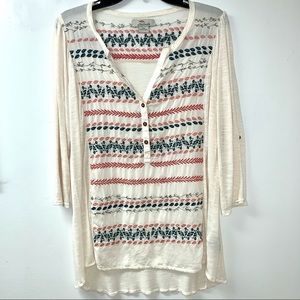 Embroidered Cream Blouse / Tunic